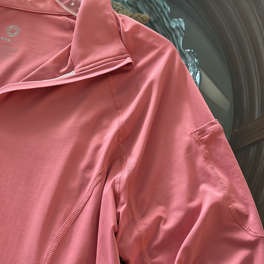 BLOQ UV Performance 1/2 zip Mock Top - Picture 9 of 12